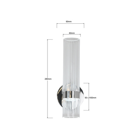 Kinkiet nowoczesny hotelowy Ambiente chrom LED 18W CCT