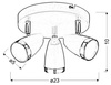 Lampa sufitowa ścienna biała plafon LED 3x40W Blanca 98-44020