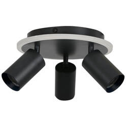 Light prestige Parma 3 plafon okrągły czarny LP-0612/3C Round BK