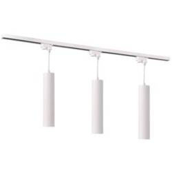 Zestaw szynowy MARIBEL Biały+złoty 3xGU10 oprawy wiszące, szyna 1m