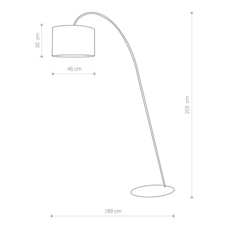 Nowodvorski Lampa podłogowa czarna złota ALICE L 