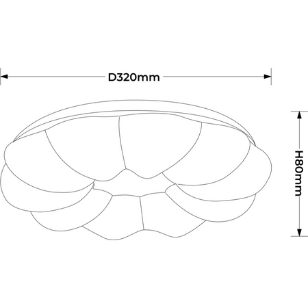 Light prestige Ariva plafon 33 cm biały LP-8321/1C-33 WH
