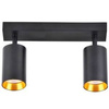 Lampa ścienno-sufitowa MARIBEL 2 GU10 czarno-złota + czarne pierścienie