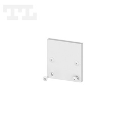 Zaślepka aluminiowa biała P25-2, P25-3 bez otworu (wkręty w komplecie) (nr kat 7725214)