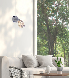 Shiba lampa kinkiet chromowy 1x15w g9 klosz bezbarwny