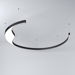 Oprawa MI-MOON, zwieszana, 83W, 3000K, bez zasilacza, 24VDC, IP20, czarny anoda