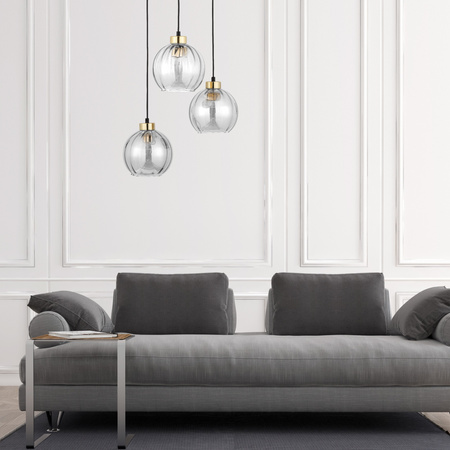 Lampa wisząca DEVI Transparent 3xE27 koło