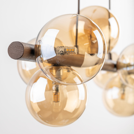 ESTERA WOOD ORZECH BURSZTYN LAMPA WISZĄCA 7XG9