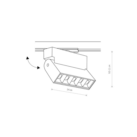 Nowodvorski Oprawa liniowa czarna PROFILE FOCUS LED 