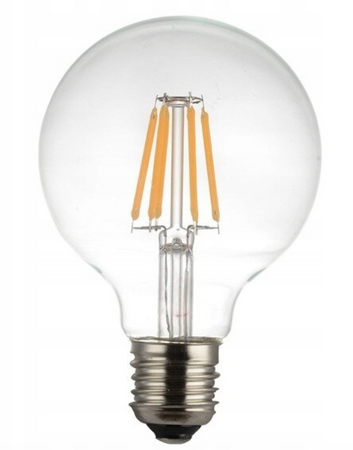 Żarówka LED dekoracyjna G80 E27 8W Filament clear ciepła