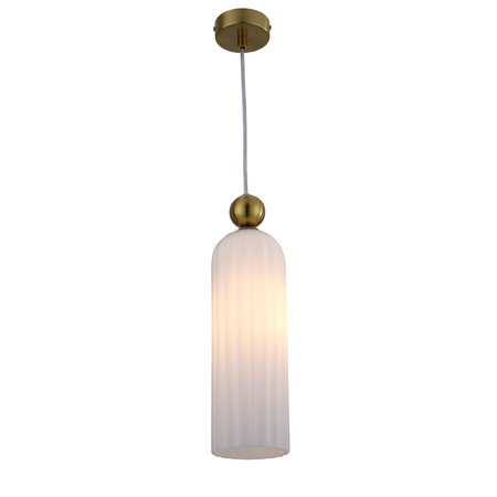 Lampa wisząca Piega 1xE14 biała złota