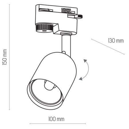 Tk Lighting TRACER WHITE 1xGU10