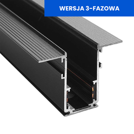 Szyna Magnetyczna LL-20A Podtynkowa 3 - Fazowa 2m czarna