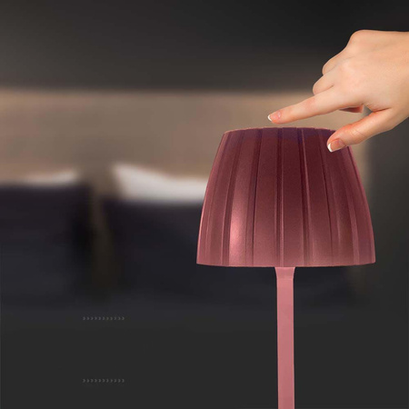 Lampka Biurkowa Nocna V-TAC 2,7W LED 34cm Ładowanie USB Ściemnianie Brąz 
