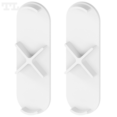 Komplet zaślepek bocznych białych P13-10 do osłonki C23 (2 szt bez otworu) (nr kat 771302302)