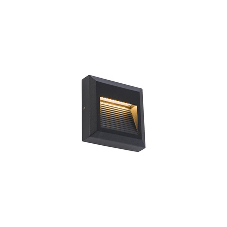 Nowodvorski Lampa ścienna zewnętrzna natynkowa czarna SIDEWALK SQUARE LED 