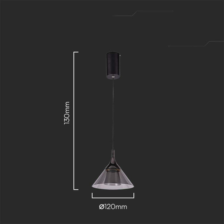 Oprawa Zwieszana V-TAC 9W LED Czarna VT-7831 3000K 1000lm