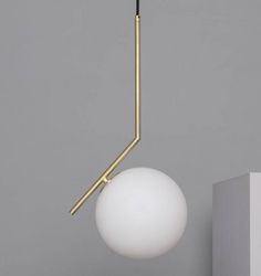 Lampa Wisząca z Metalu i Szkła Moonlight 1xE14 złota