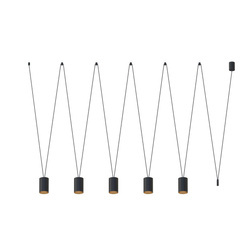 Nowodvorski Lampa wisząca czarno złota MORE TONE