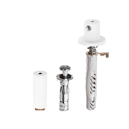 Kluś Zestaw mocowań PUSZ-MR-1, biały, stal nierdzewna, aluminium