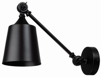 Kinkiet regulowany Rustic czarny klosz stożek
