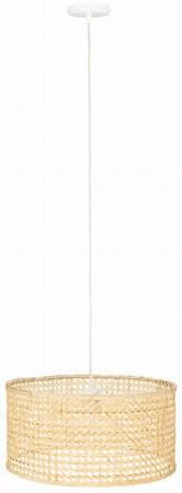 Lampa wisząca BOHO biała rattanowa plecionka 40cm RTN01