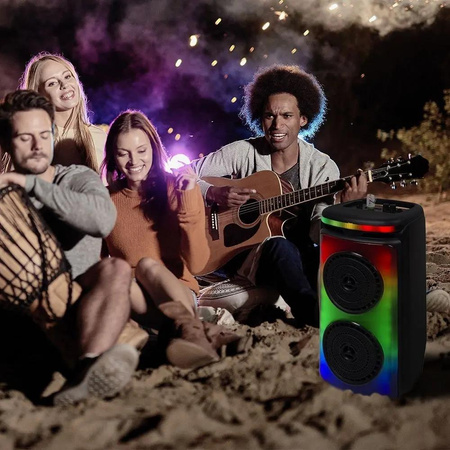 Głośnik Przenośny V-TAC 400W Mikrofon Pilot BT USB TF FM AUX TWS KARAOKE VT-4000W