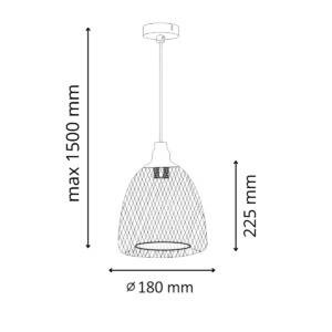 Lampa wisząca VIGO siatka E27