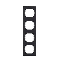 Ramka poczwórna pionowa LOGI czarna