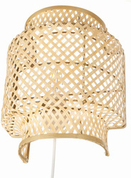 Kinkiet bambus boho biały 1xE27