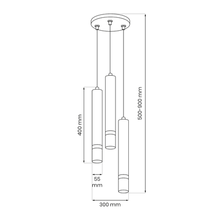 Lampa wisząca JOKER CASHMERE/GOLD 3xGU10 (koło)