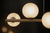 Lampa wisząca szklane mleczne kule 7xG9 K-5842 z serii ARDI beżowa