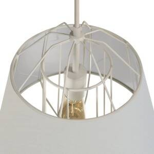 Lampa wisząca FALUN biało-srebrna 1xE27