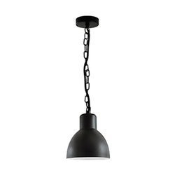 Lampa wisząca ogrodowa E27 czarna kula IP44