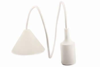 Lampa wisząca oprawa E27 zwis BIAŁA silikonowa