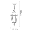 Lampa zewnętrzna LIGURIA wiszaca patyna 1xE27