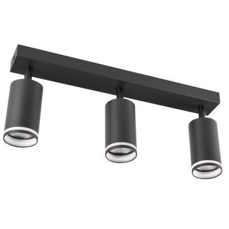 Lampa ścienno-sufitowa PARIS 3 GU10 Czarna
