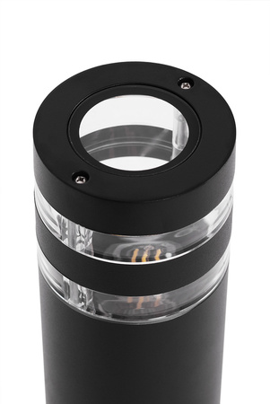 Lampa ogrodowa w czarnym kolorze, duży gwint K-8206 z serii SOLIN