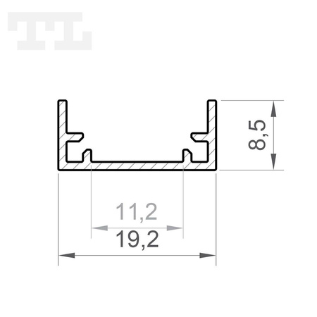 LED P11-1 Profil 1000 mm czarny lakierowany (nr kat 8611112)