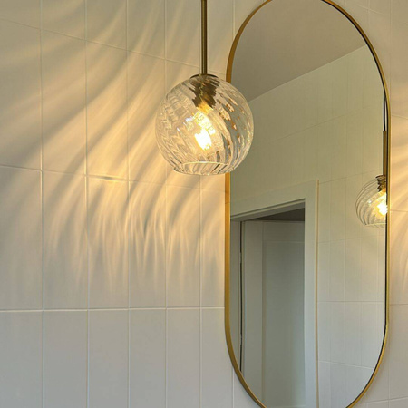 Lampa wisząca szklana przezroczysta kula VELA PRO