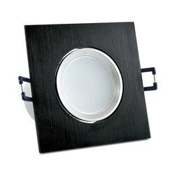 Oprawka podtynkowa LED 6W czarna kwadrat 6400K IP40