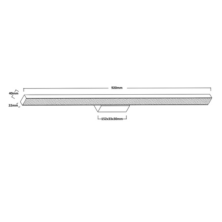Kinkiet Aqua 92 cm czarny IP44 LED CCT