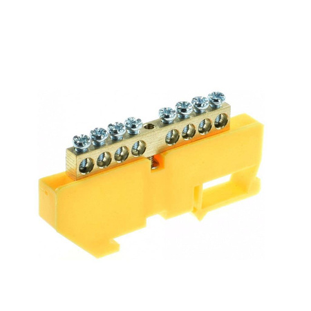 Listwa zerowa zacisk LZU- 8-YE (4x16+4x16) ZÓŁTA