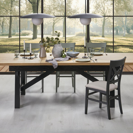 Tk Lighting SLATE BLACK GLASS lampa wisząca 1xE27