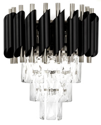 Kinkiet ścienny kryształowy Srebrny Luxury 2xE14