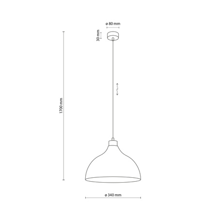 Lampa wisząca CAP Mint 1xE27