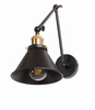 Kinkiet regulowany metalowy klosz stożek NEW Antic Brass