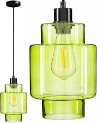 Lampa wisząca szklana zielona nowoczesna EP017