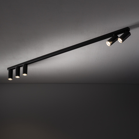 Listwa z regulowanymi reflektorami 5xGU10 FOURTY czarna Nowodvorski 10741