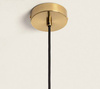 Lampa Wisząca z Metalu i Szkła Moonlight Brass 1xE27